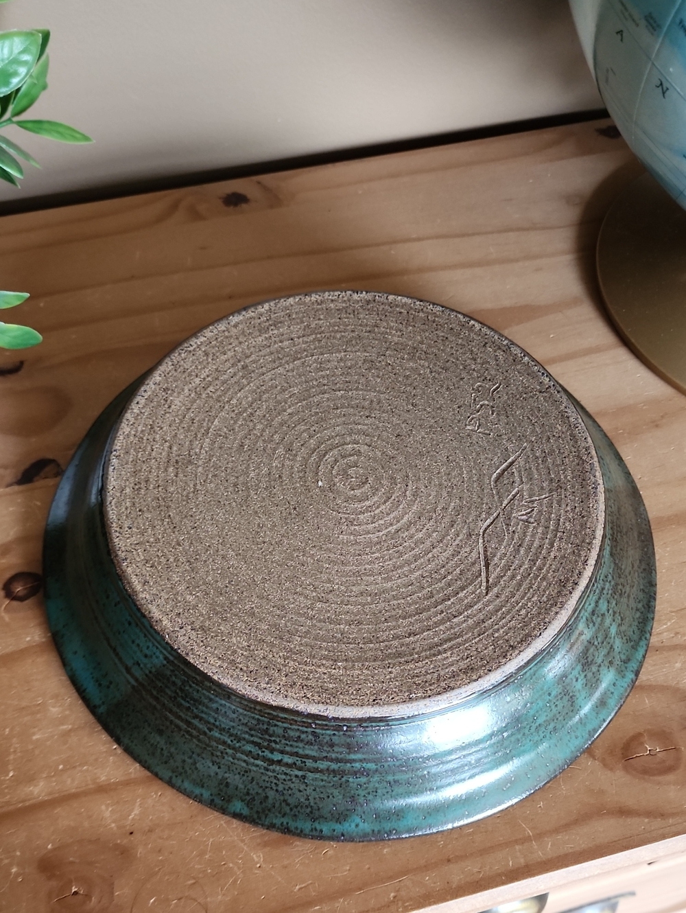 Rustic Turquoise Ceramic Bowl - Picture 7 of 14